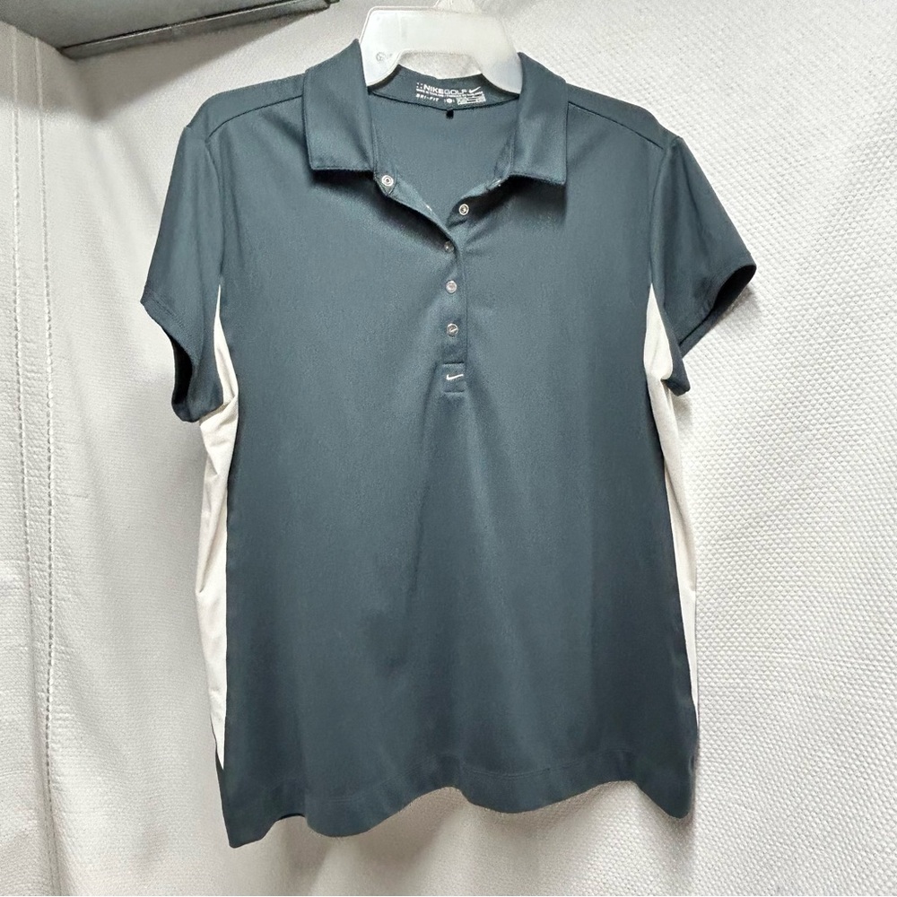 Nike Gray Short‎ Sleeve Polo Top Womens large